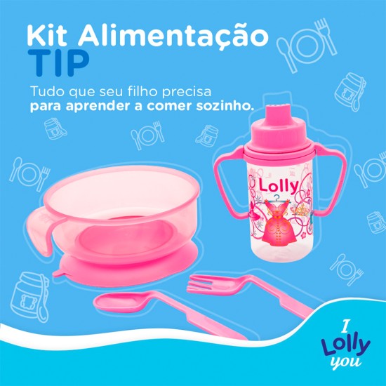 Kit Alimentação Prinscesas Rosa Bebê