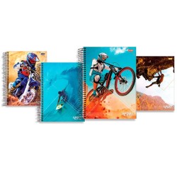 Caderno Espiral 160 Folhas Capa Dura Sport - Jandaia