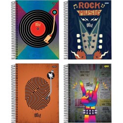 Caderno 160 Folhas Capa Dura Soul Music - Jandaia