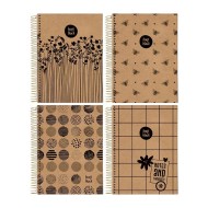 Caderno Capa Dura 80 Folhas Kraft Black 25 - Jandaia