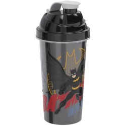 Shakeira Batman com Tampa Rosca e Misturador 580 ml - Plasútil