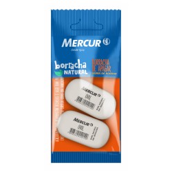 Borracha Mercur Oval Branca - 2 Unidades