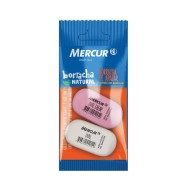  Borracha Mercur Oval Branca e Rosa - 2 unidades