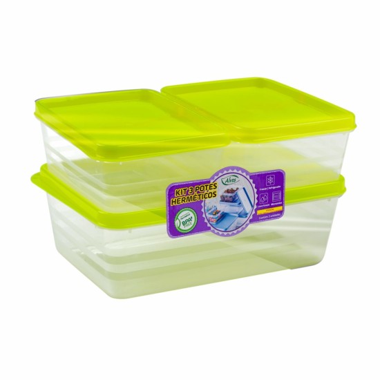 Kit 3 Potes Tropical – Organização e Conservação com Estilo