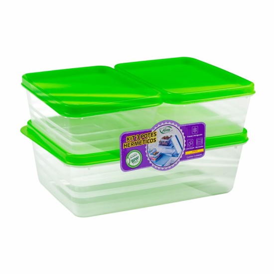 Kit 3 Potes Tropical – Organização e Conservação com Estilo