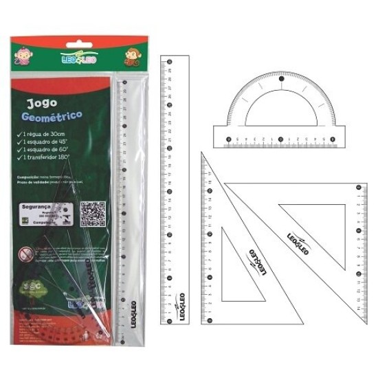 Jogo Geométrico de Régua Escolar