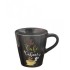 Caneca 120ml Preta Dec Café - Porcelanas LU