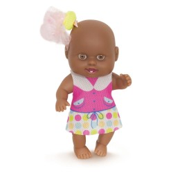 Boneca Pepitinha Negra Vinil 15cm