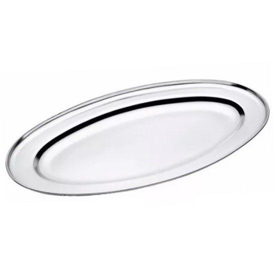 Travessa de Inox Oval Rasa Master Cook 25x18cm 