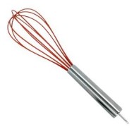Batedor de Claras Inox 30cm Vermelho - INGA