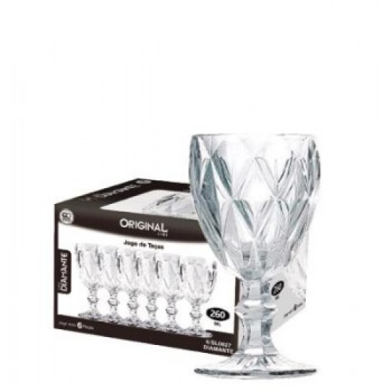 Taça Diamante Transparente -260ML 