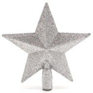 Ponteira de Árvore Estrela Prata 24x22cm Ponteira de Árvore Estrela Prata 24x22cm