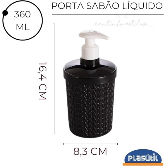 Porta Sabonete Líquido Trama B4 - Plasutil