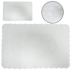 Toalha Lugar Americano de PVC Branco 46x31,4cm