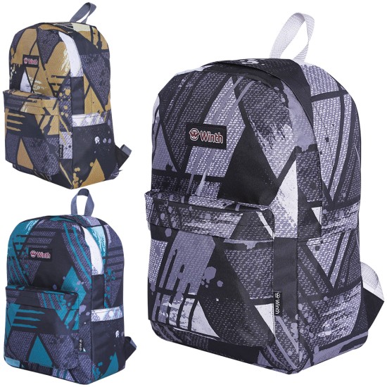  Mochila Juvenil Masculina Basic Geométrico 17,5'