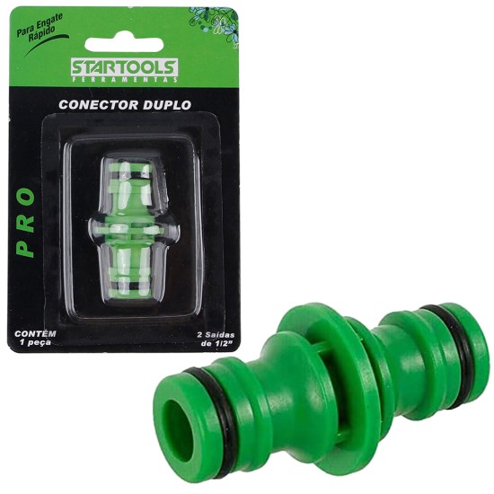 Conector Emenda Duplo para Mangueira Engate Rápido 