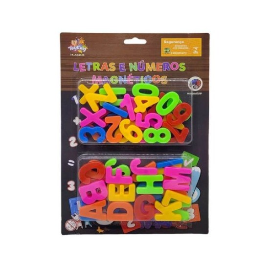 Brinquedo Letras e Números Magnéticos 28cm