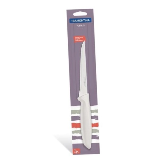 Faca Plenus Para Desossar De Inox 5" Com Cabo Branco