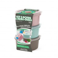 Kit Potes 3 Peças 2 Litros 