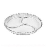 Petisqueira Cristal Redonda 3 Divisórias Pearl