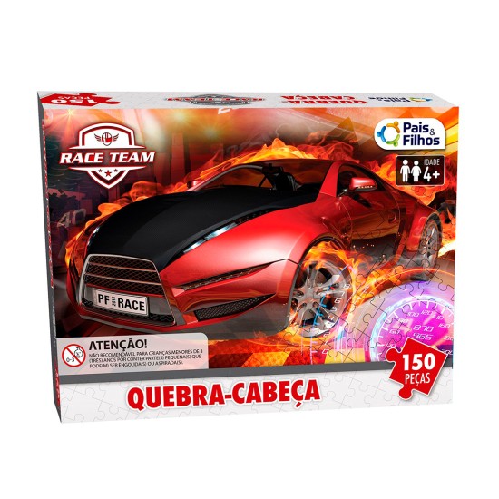 Quebra-Cabeça Race Team Com 150 Peças 