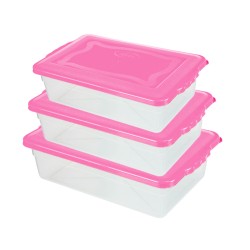 Kit Caixas Organizadoras Multiuso 3 Peças 