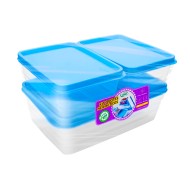 Kit Potes Fresh Retangular 3 Peças