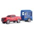 Caminhonete Com Trailer Fury Horse De Brinquedo