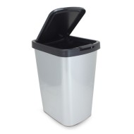LIXEIRA 9LTS C/CLICK LABEL INOX TOYPLAST-254