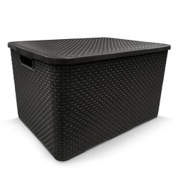 ORGANIZADOR RATTAN C/TMP 40 PRETO