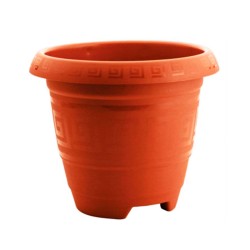 Vaso Para Plantas Redondo Marrom 26 Litros