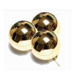 BOLA NATAL LISA 10CM RIO DE OURO-NTB1006D