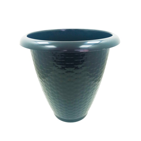 Vaso Para Planta Redondo Rattan Preto 26 Litros