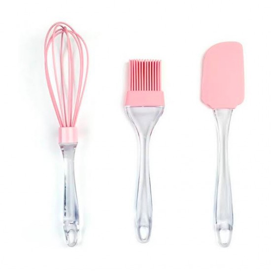 Conjunto Utensílios Cozinha Silicone 3 Peças 