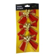 NATAL ENF LACO DECORATIVO C/3 RIO DE OURO-NT