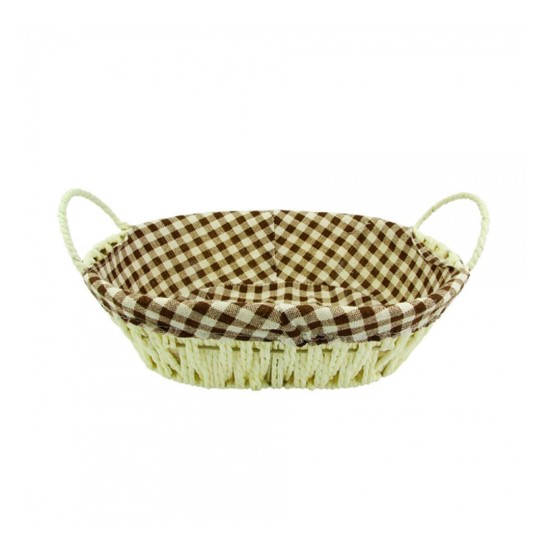 Cesto Oval Estampado Para Pães 