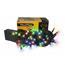 Pisca Pisca 8 Funções  100 Led Colorido Com Fio Verde 