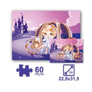 Quebra-Cabeça Cinderela 60 Peças 
