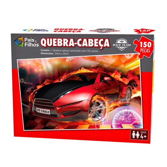 Quebra-Cabeça Race Team Com 150 Peças 