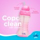 Copo Clean Com Canudo Rosa Bebê