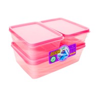 Kit Potes Fresh Retangular 3 Peças