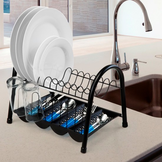 Escorredor Duplo Com Bandeja/ Porta Talheres