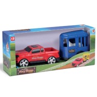 Caminhonete Com Trailer Fury Horse De Brinquedo