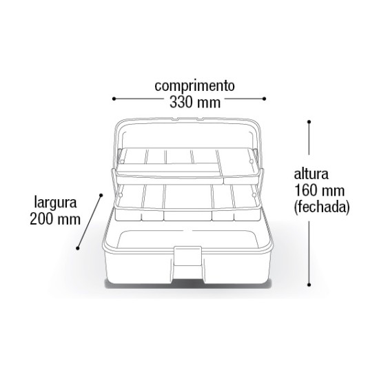 Maleta Multiuso Com 2 Bandejas Articuladas