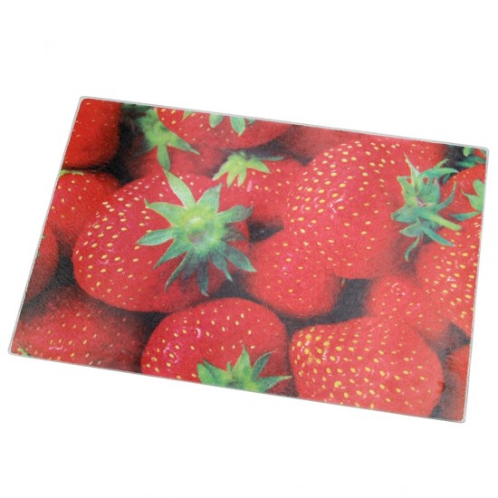 Tábua De Corte Em Vidro Decorada 35cm