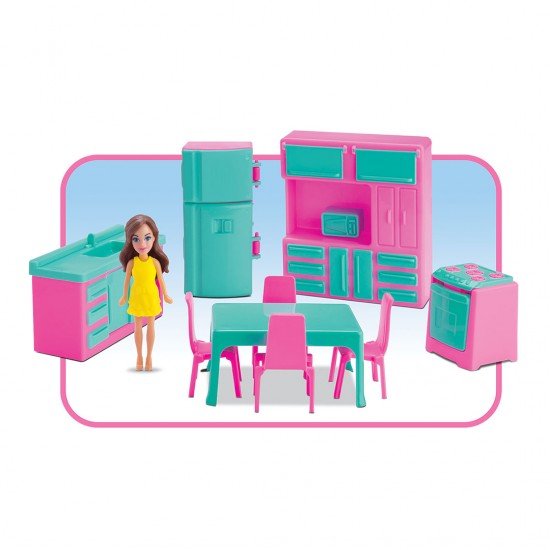 Judy Home Cozinha Com Boneca Judy Home Cozinha Com Boneca