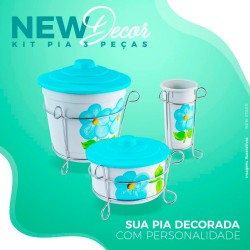 Kit Pia Decorado 3 Peças 