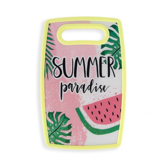 Tábua De Corte Decorada Retangular 