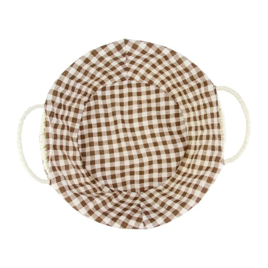 Cesto Redondo Estampado Para Pães 