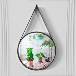 Espelho Decorativo Redondo Com Alça 33cm
